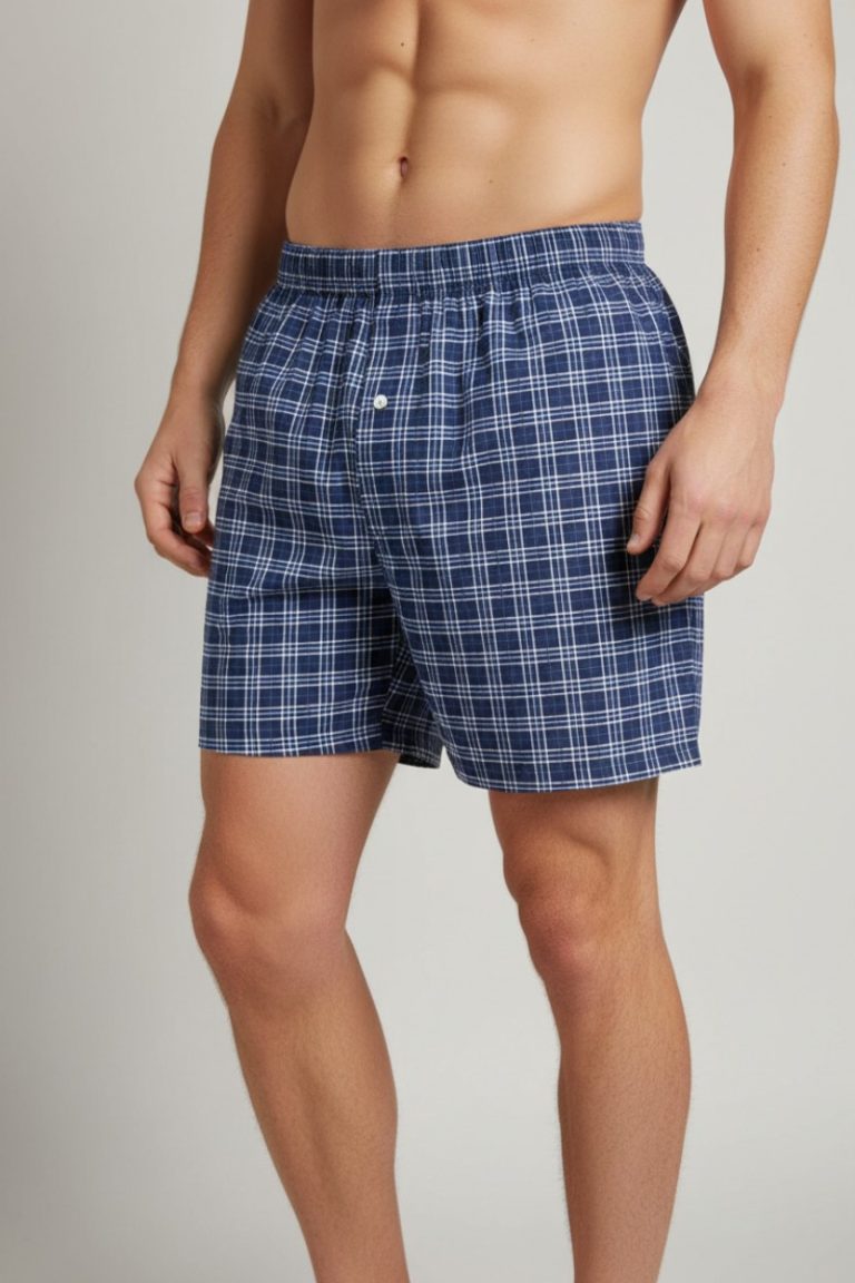 Boxers Xadrez de Malha Homem